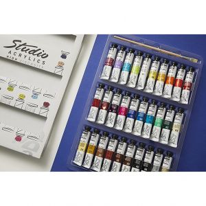 Set 30 tubes 20ml peinture acrylique fine Studio Acrylics + 1 pinceau fin offert - Pébéo