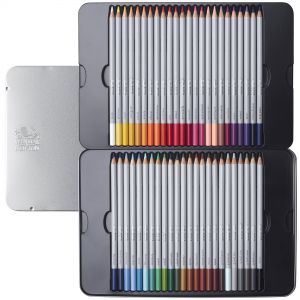 Boîte 48 crayons de couleur + boite métallique - Winsor & Newton