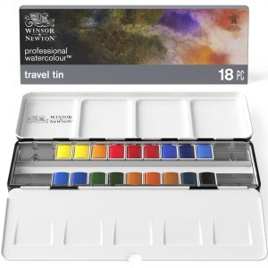 Boîte d'aquarelle extra-fine - 18 demi-godets + 6 vides - Winsor et Newton