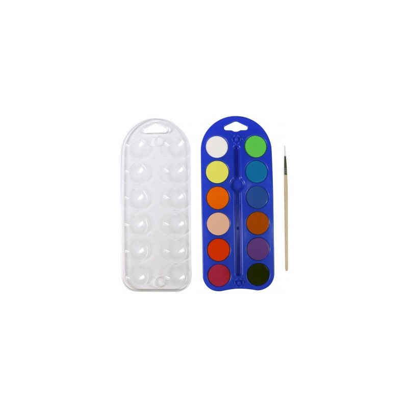 Set de gouache - 12 pastilles - gouache qui ne tâche pas - facilement lavable - idéal pour enfants - Pébéo