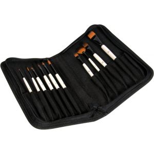 Trousse 10 pinceaux Graduate - trousse en tissu zippée - Tailles et formes diverses de pinceaux Daler Rowney