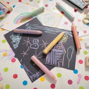 Crayons Woody - 3 en 1 - Adapté pour toutes les surfaces verre, bois, plastique, tableaux blancs, carton, papier, ardoise - Stab