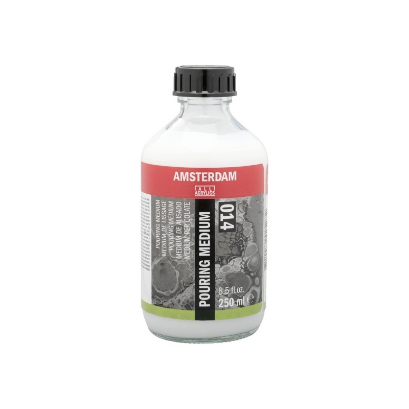 Médium de lissage Pouring - Flacon 250ml - transparent, brillant et résistant à l'eau -  Amsterdam