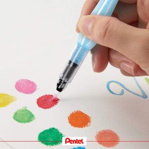 Pinceau à réservoir - Idéal pour créer des effets d'ombres, lumière, dégradés,... - Pentel