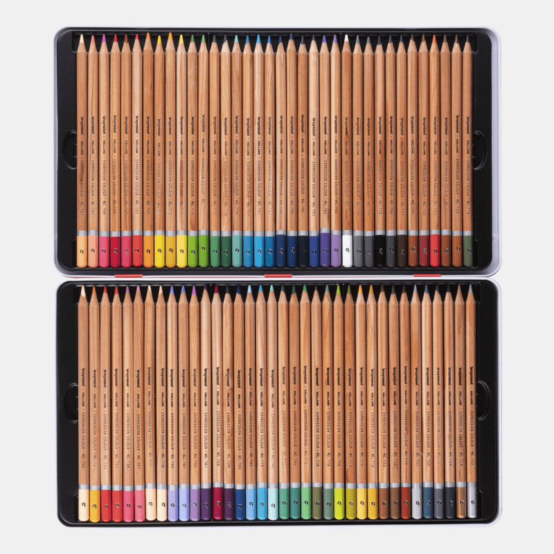 Boîte de 72 crayons de couleur - Pigments haute qualité - excellent débit de couleur - Mine très résistante et épaisse : 3.3mm -