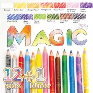Set de 13 crayons Magic - 12 couleurs + 1 blendeur - mélangeur - Koh-i-noor