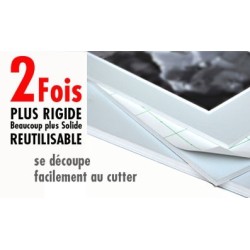 Carton mousse aluminium adhésif  ou carton plume alu autocollant