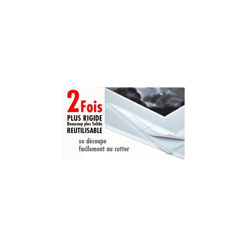 Carton mousse aluminium adhésif  ou carton plume alu autocollant