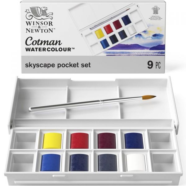 Set de poche Cotman - Ciel - Couleurs intenses et transparentes - qualité professionnelle -  Winsor & Newton