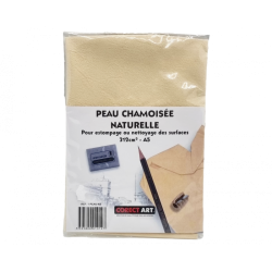 Peau chamoisée naturelle - Format A5 - Estompage et Nettoyage - Corect Art