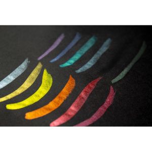 Boîte aquarelle Finetec - 12 godets nacrées Rainbow - Pour surfaces absorbantes : papier, carton, bois...