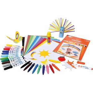 Coffret Super creative set - Giotto BB - 58 pièces : feutres, crayons cires, colle, feuilles de couleur... - Activités créatives