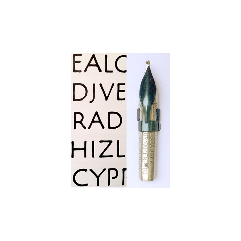Plume Brause Ornament - Bout rond à palette - Tracés constants - Plusieurs tailles : Largeur 0.5mm Largeur 0.75mm Largeur 1mm La