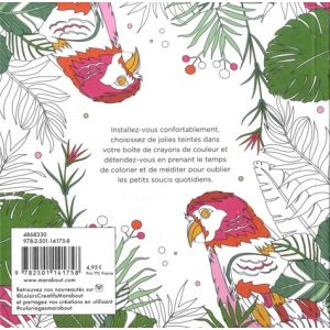 Petit livre à colorier & pensées à méditer - Jungle - Résumé livre - 144 pages - Marabout
