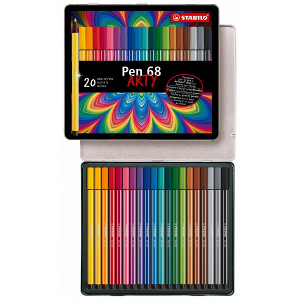 Boîte de feutres Stabilo Pen 68 - Creastore