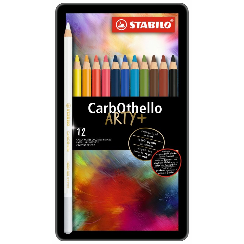 Boîte de 12 crayons pastels CarbOthello - Stabilo