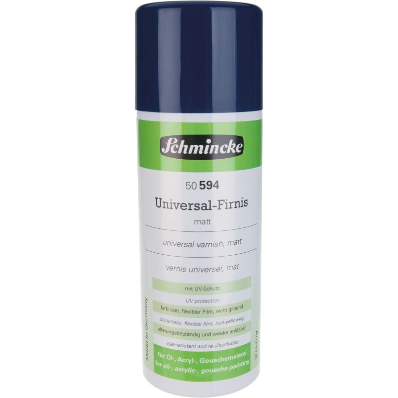 Vernis universel - FInition mate et incolore - acrylique, huile, gouache - bombe 400ml - Schmincke