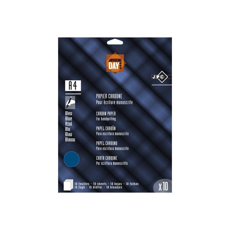 Papier carbone bleu - 10 feuilles A4 - Wonday