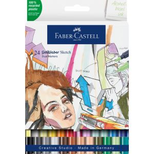 Set 24 feutres à alcool Goldfaber Sketch - Faber-castell