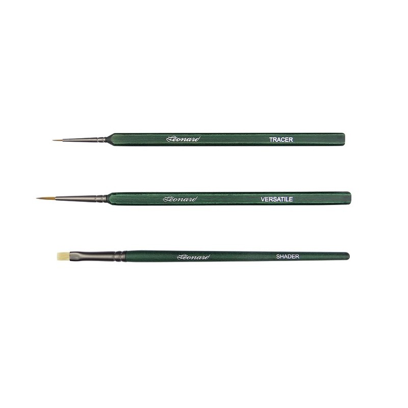 Pinceaux modélisme - Set indispensable - Tracer série 5000RO - n°2/0, Versatile série 5000RO - n°0, Shader série 5001PL - n°6  -