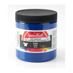 Encre de sérigraphie - Bleu - 237ml - tissus et papiers - Speedball