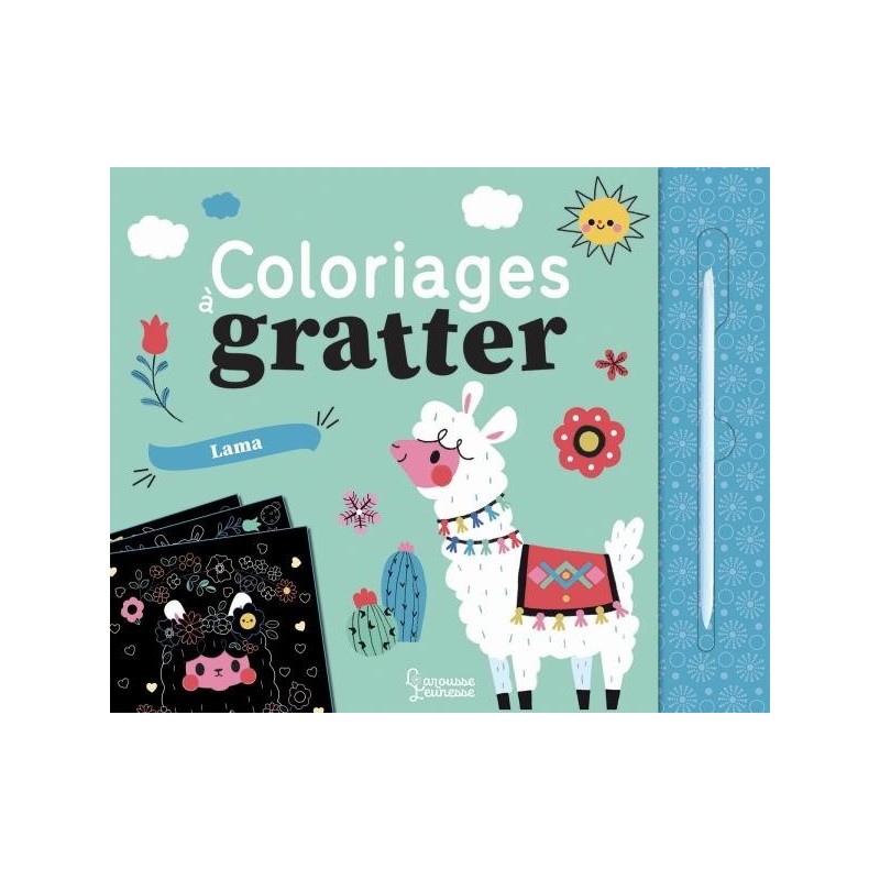 Coloriages à gratter - Les lamas - Activité ludique idéale pour enfants - Livre