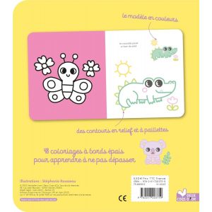 Coloriage à bords pailletés Lucas le chat -  Stéphanie Rousseau - 48 pages - Livre