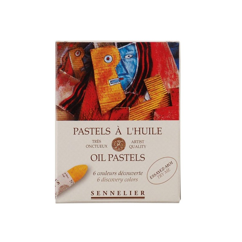 Etui 6 pastels Huile découverte - Forte pigmentation - Onctueux et faciles à utiliser - Sennelier