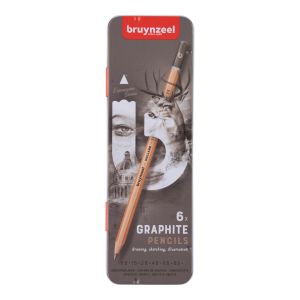 Set 6 crayons graphites Expressions - Parfait pour les travaux de croquis, esquisses, lettrage.. - Bruynzeel