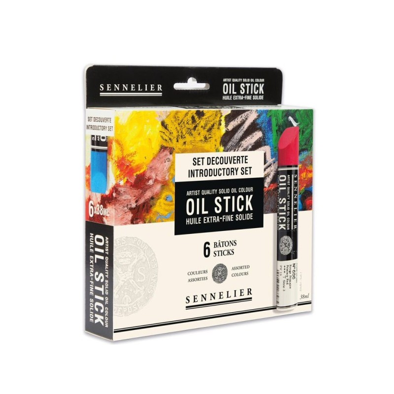 Etui 6 Oil stick - découverte - huile extra-fine solide - Bonne résistance à la lumière - Sennelier