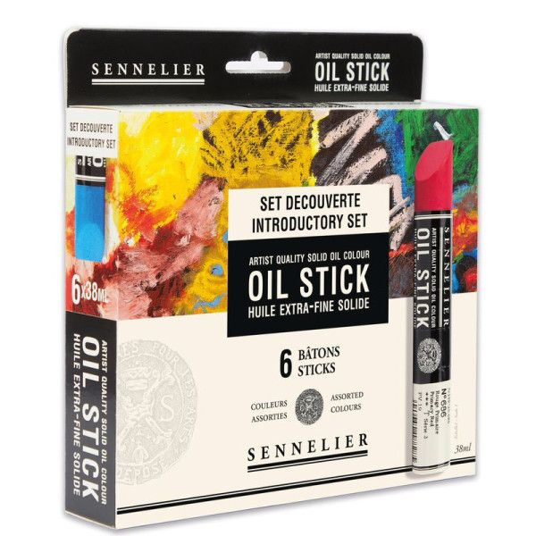 Etui 6 Oil stick - découverte - huile extra-fine solide - Bonne résistance à la lumière - Sennelier