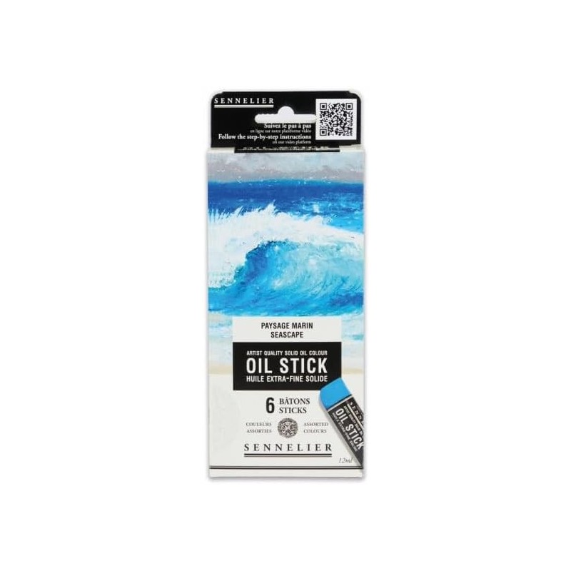 Etui 6 mini Oil stick - Paysage marin - bâtons huile extra-fine solide - Sennelier