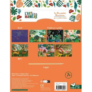L'art à la manière Le douanier Rousseau - Cartes à gratter - Thème de la jungle - Livre