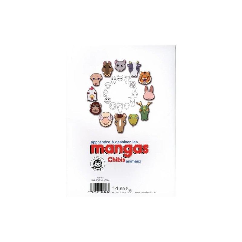 Apprendre à dessiner Chibis animaux - dessin des mangas et notamment des chibis - Livre
