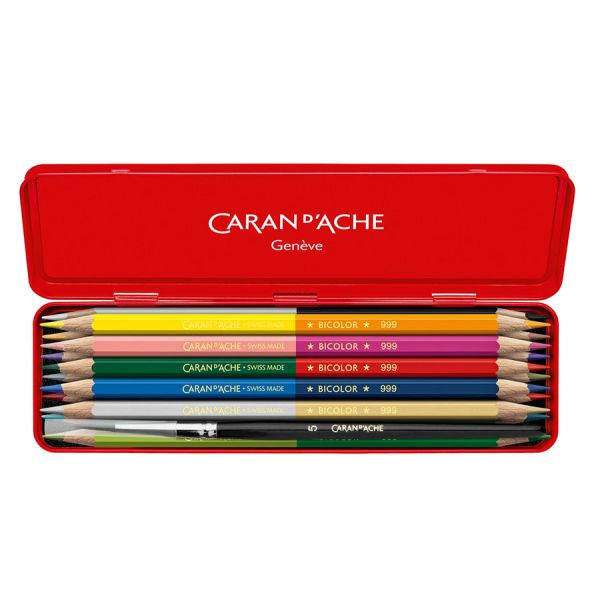 Set 10 crayons Prismalo Bicolor - Caran d'Ache