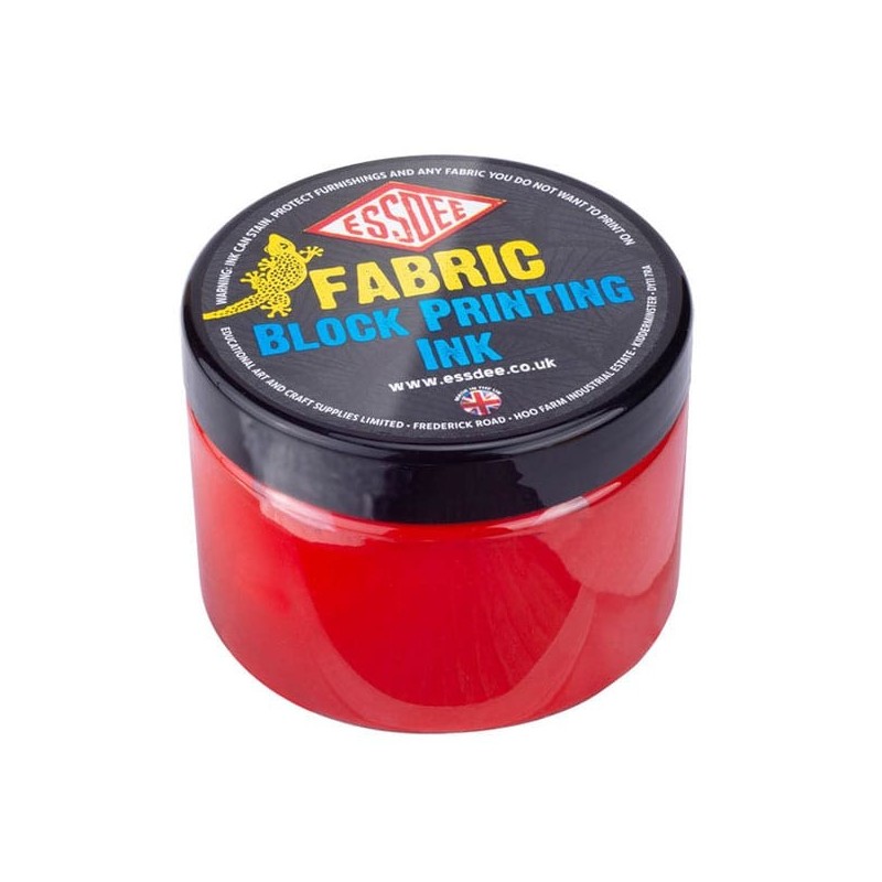 Encre linogravure sur tissu - Couleur rouge - à base d'eau - lavable à 40° -  Essdee