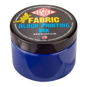 Encre linogravure sur tissu - Couleur bleu -  Pot 150ml - Fixation durable - Essdee