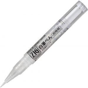 Stylo pinceau blanc ultra fin - idéal pour détails et finitions - Encre à base d'eau - ZIG Cartoonist