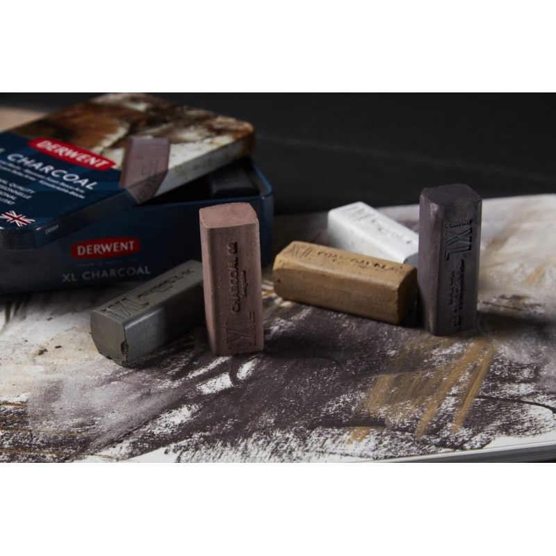 Bloc fusain XL - Dimensions : 60x20x20mm - travaux d'esquisses - Derwent