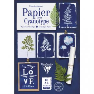 Pochette papier pour Cyanotype - 10 feuilles 300g - auxiliaire essentiel pour cyanotype - Clairefontaine