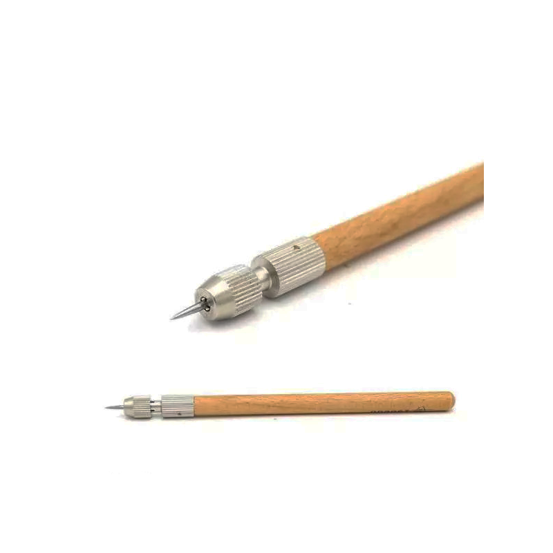 Pointe de gravure avec manche bois - 19080 - 0.8mm à 2mm - Travaux de gravure - Abig