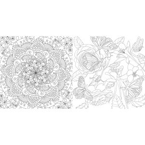 Flower Therapy - Coloriage - 100 motifs à colorier - thème fleurs - Marthe Mulkey - Livre