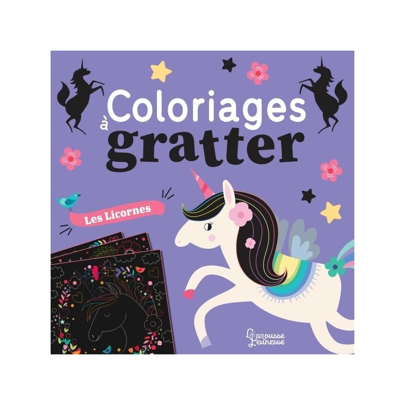 Coloriages à gratter " Les licornes" - 12 pages - Maude Guesné - Livre