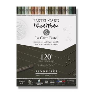Pastel Card mixed media - Noir Anthracite -18x24cm - Sennelier