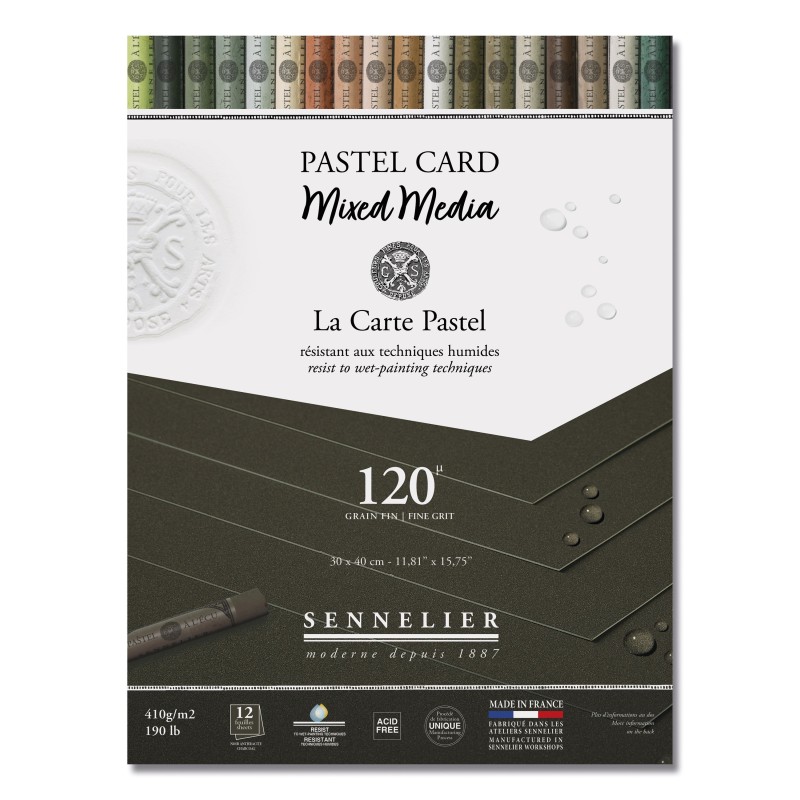 Pastel Card mixed media - Noir Anthracite - 30x40cm - Sennelier