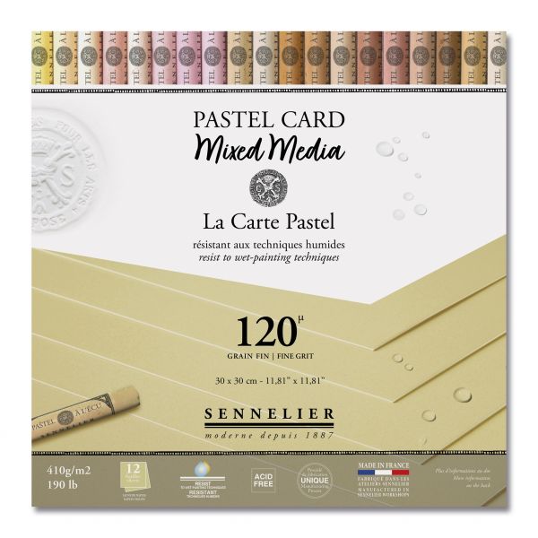 Pastel Card mixed media - Jaune de Naples - 30x30cm Sennelier
