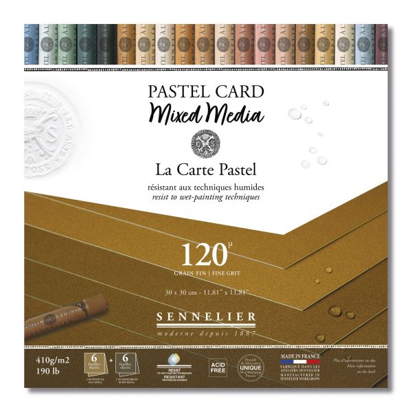 Pastel Card mixed media - Les Terres - 30x30cm Sennelier
