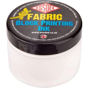 Set de 5 encres tissus pour linogravure - Couleur blanc - Pot 150ml - Essdee