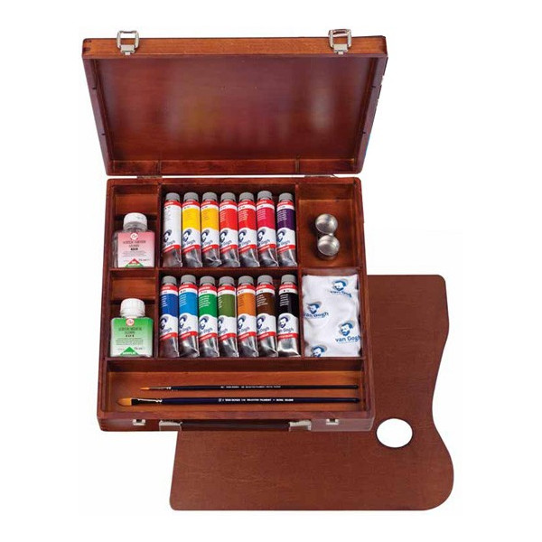 Coffret peinture acrylique Talens VAN GOGH Basic - 10 tubes 40 ml +  accessoires