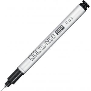 Copic Multiliner SP - Feutre calibré rechargeable - Pointe ultrafine 0.03mm - Corps en aluminium - 